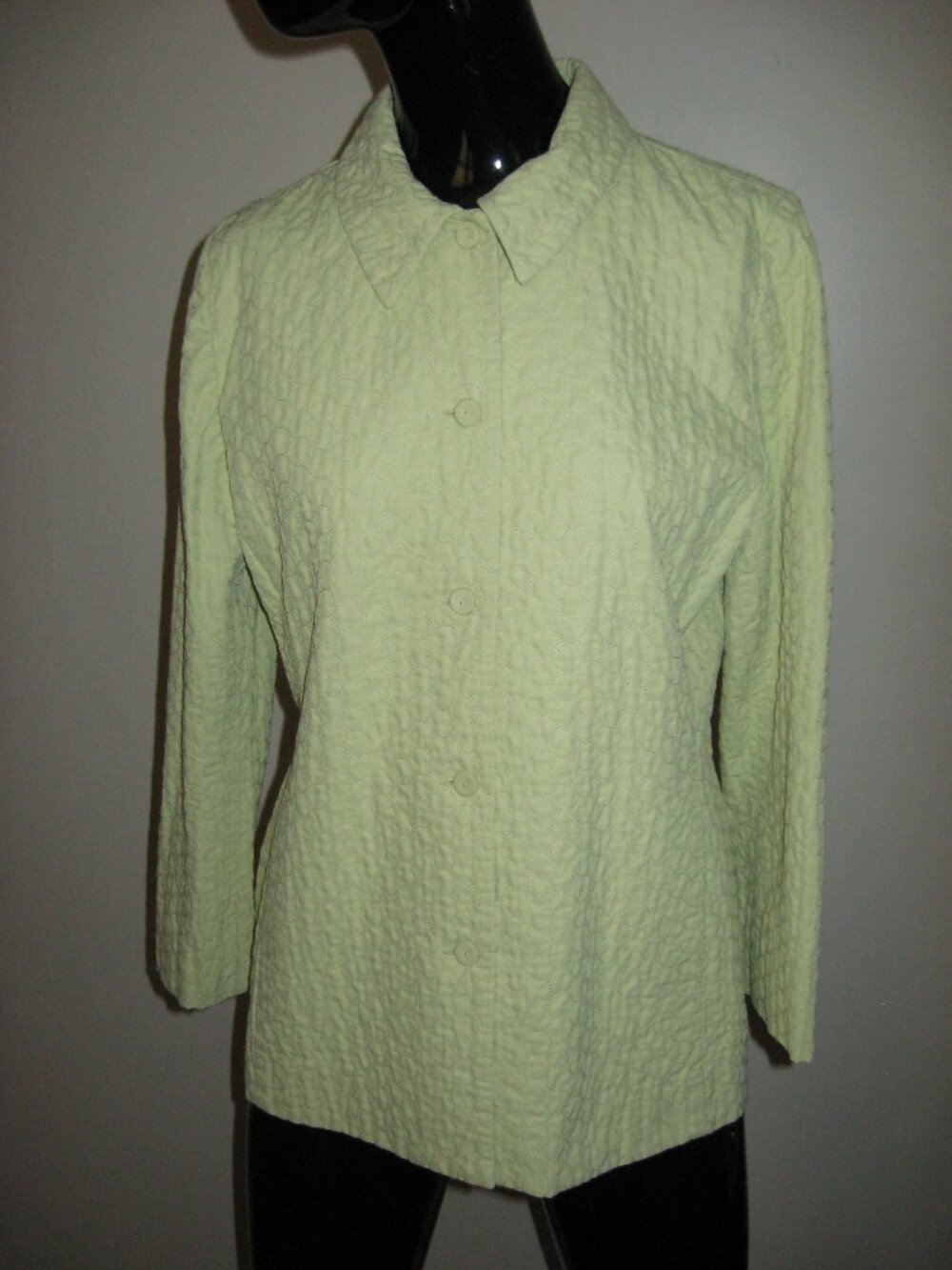 EILEEN FISHER cotton nylon italian fabric stitched lined jacket